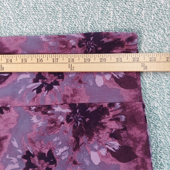 Terra & Sky Pink Floral Leggings, Plus Size , 3X - Picture 6 of 11
